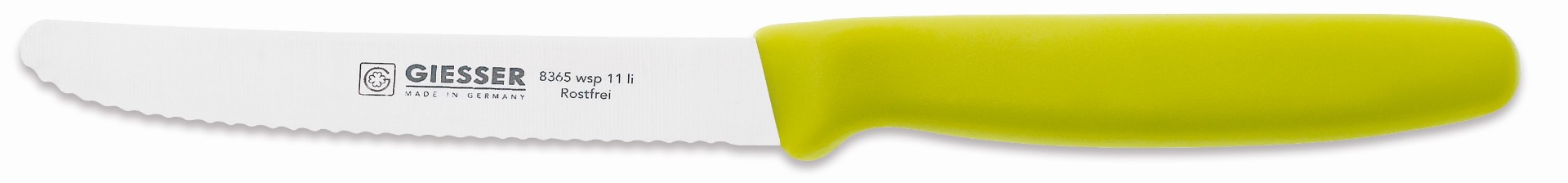 Giesser Allzweckmesser Wellenschliff - 11 cm - limette