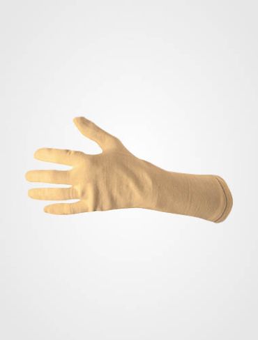 Leinenunterziehhandschuh 33 cm lang mit Knöchelschutz 24 Stück im Bund