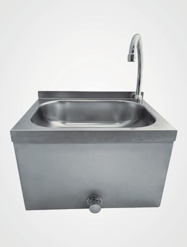 Edelstahl Handwaschbecken groß mit Knie-Bedinung