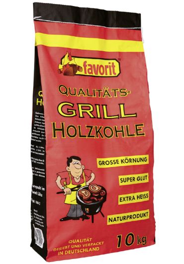10 kg Sack Favorit Grill-Holzkohle