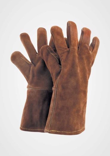 Paar Grillhandschuhe aus Sebatanleder