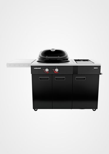 Outdoorchef Lugano 570 G EVO II – Gaskugelgrill-Station von vorne, Farbe Schwarz