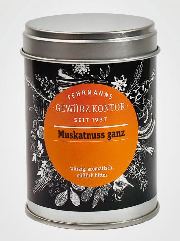 Muskatnuss ganz 30g / 5 Stück Dose