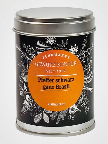 Pfeffer schwarz ganz 90g Dose