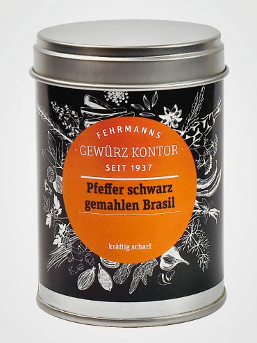 Pfeffer schwarz gemahlen 90g Dose