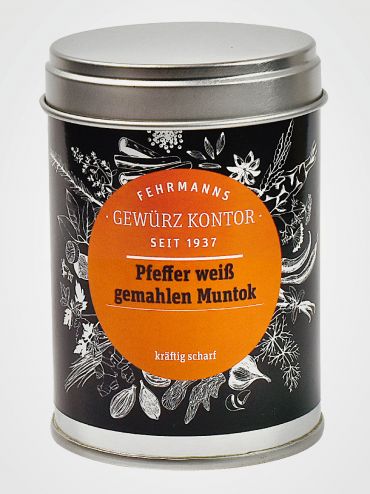 Pfeffer weiß gemahlen 80g Dose