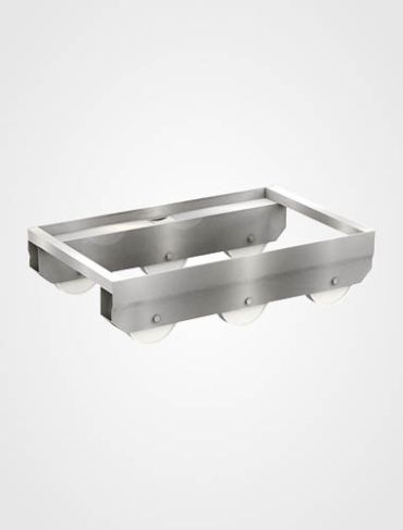 Transportrolli Edelstahl mit Kippmoment