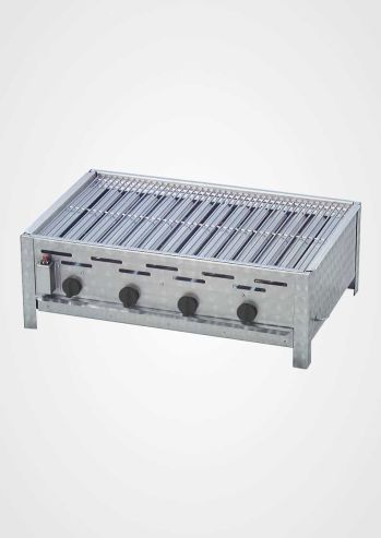 Wurstbräter / Gasbräter  aus Edelstahl  4-flammig