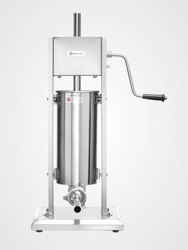 Hendi Wurstfüllmaschine 7 Liter Profi Line Inklusive 4 Edelstahltrichter, Durchmesser: 16/22/32/38 mm