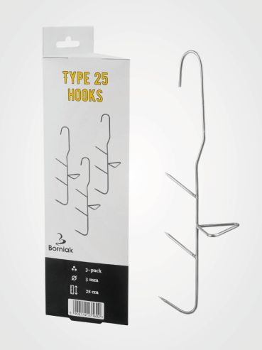 Borniak Fisch Räucherhaken Typ 25 3er Pack