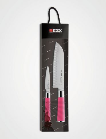 F.Dick Messer Set Pink Spirit
F.Dick Santoku Kulle 18 cm Pink Spirit & Officemesser 9 cm Pink Spirit