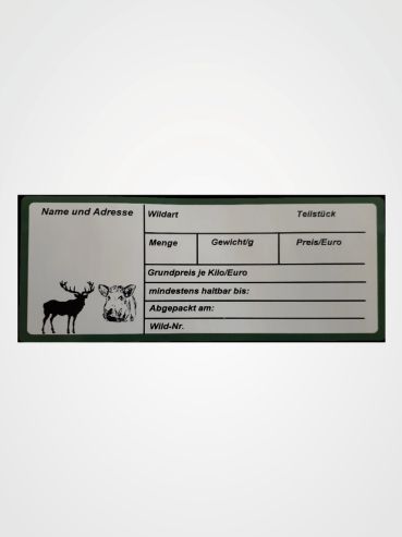Jagd Etiketten, eckig