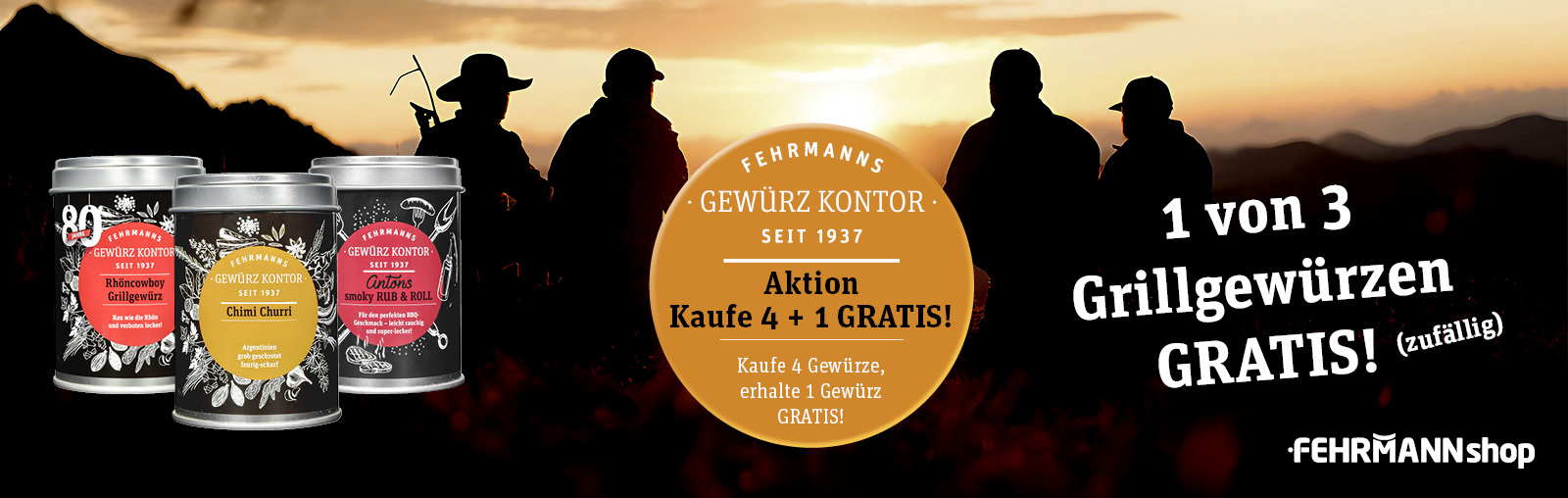 Wild & Grill Gewürz Kontor Aktion - Kaufe 4 Gewürze, erhalte 1 Gewürz Gratis! 1 von 3 Grillgewürzen Gratis! (zufällig) FEHRMANNshop